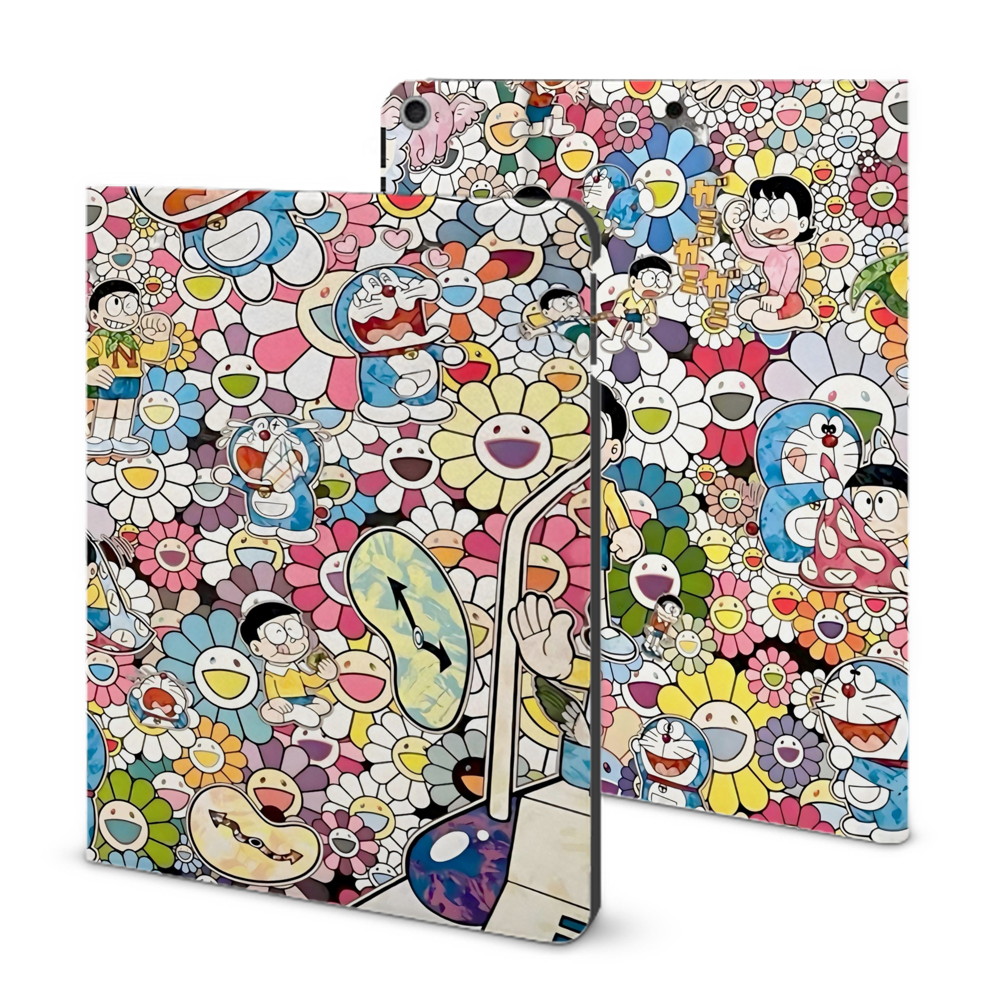 （画像用） ドラえもん Doraemon IPad ケース ブック型 PUレザー TPU 耐衝撃 軽量 薄型 ペン収納なし 全面保護 IPad 各モデル対応